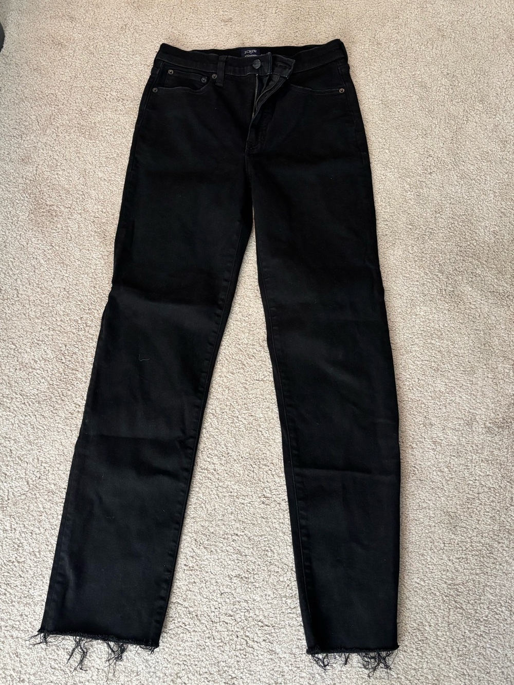 J Crew Stovepipe Black Jeans